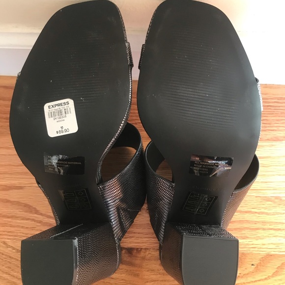 Black Metallic High Heels - Picture 4 of 6